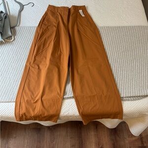 Old Navy NWT Orange/Brown Pants Extra High Rise Wide Leg Trousers